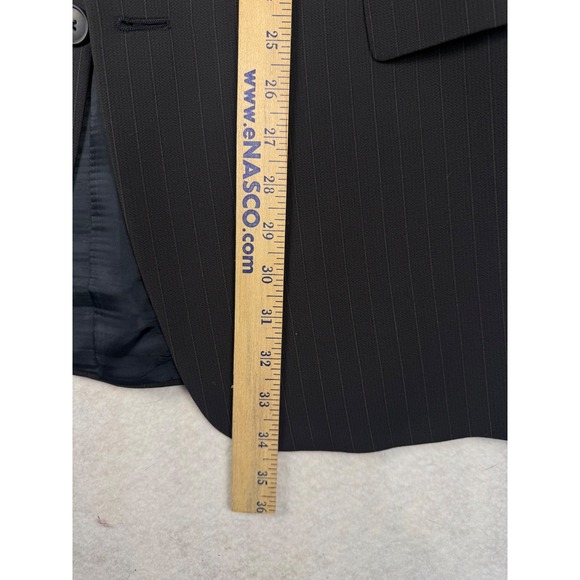 Hart Schaffner & Marx Men's 2 Piece Suit Black Pinstripe Pants Matching Jacket - Picture 13 of 14